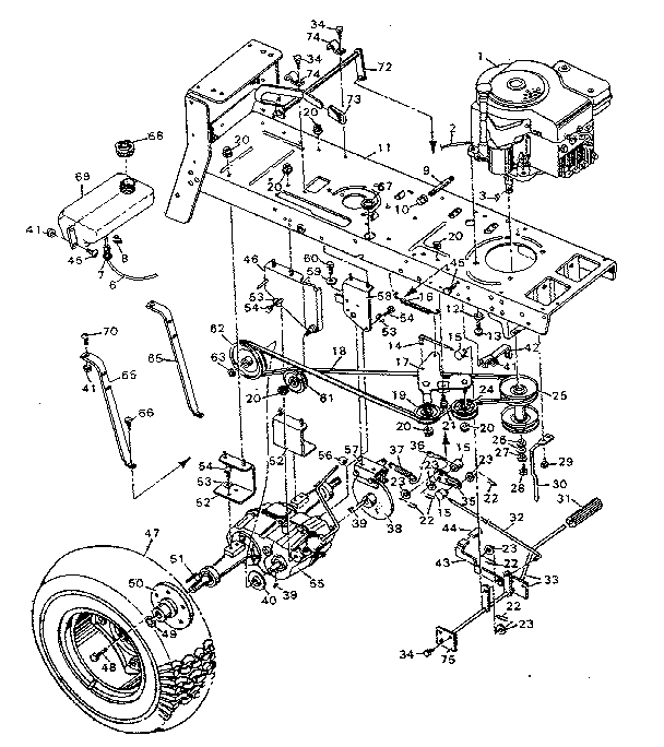 Craftsman 502257011 drive assembly diagram