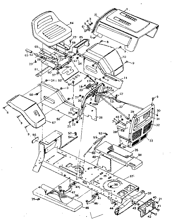 Craftsman 502257041 body parts assembly diagram