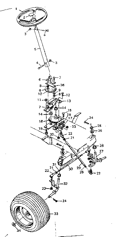 Craftsman 502257041 steering assembly diagram