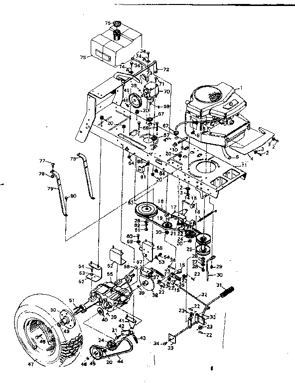 Craftsman 502257041 drive assembly diagram