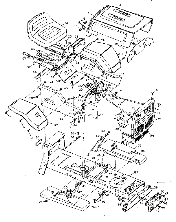 Craftsman 502257042 body parts assembly diagram