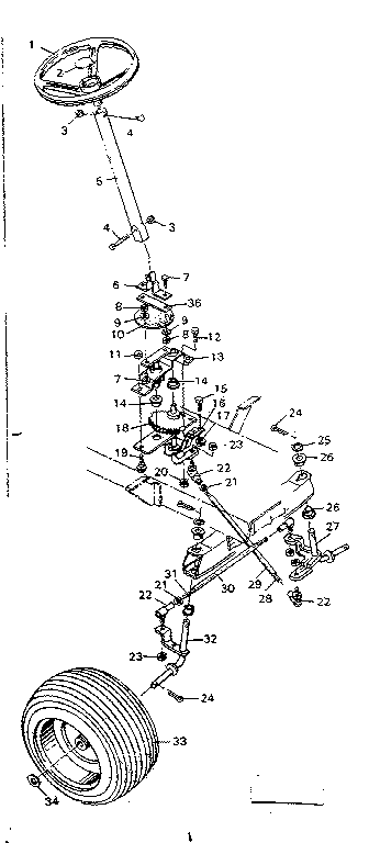 Craftsman 502257042 steering assembly diagram