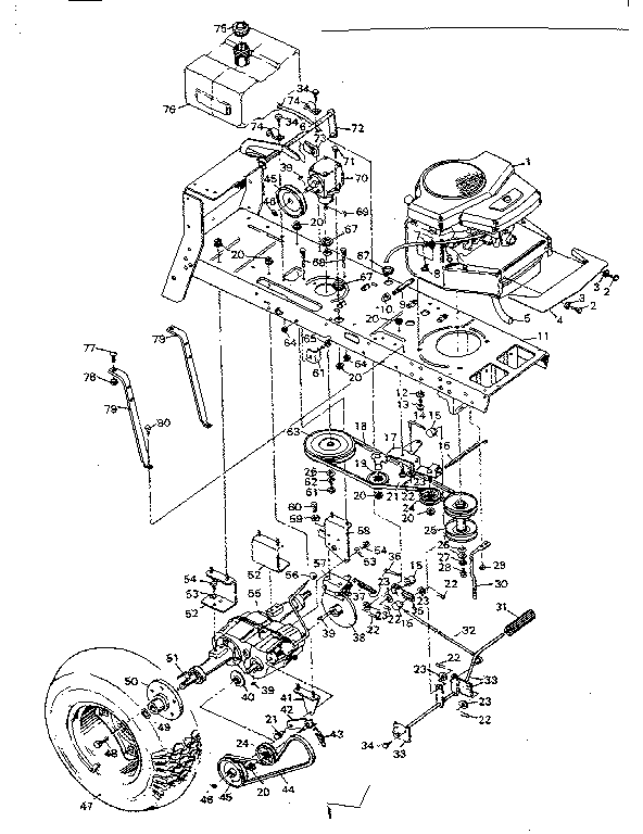 Craftsman 502257042 drive assembly diagram