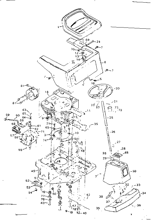 Craftsman 502256136A top half diagram