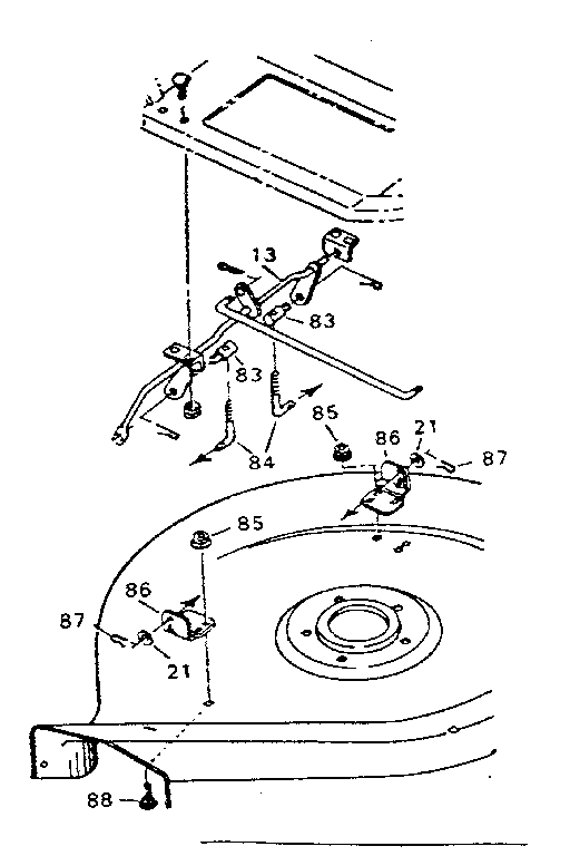 Craftsman 502256136A mower housing exploded view diagram