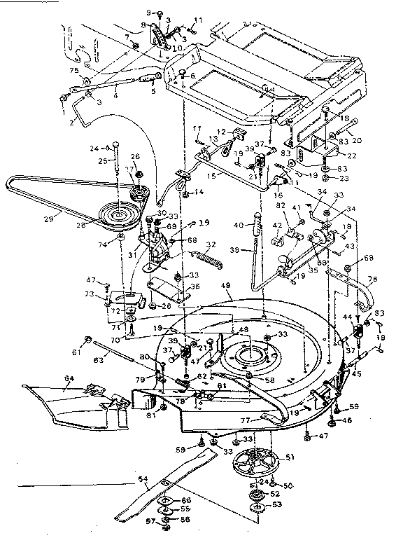 Craftsman 502256117A mower housing diagram