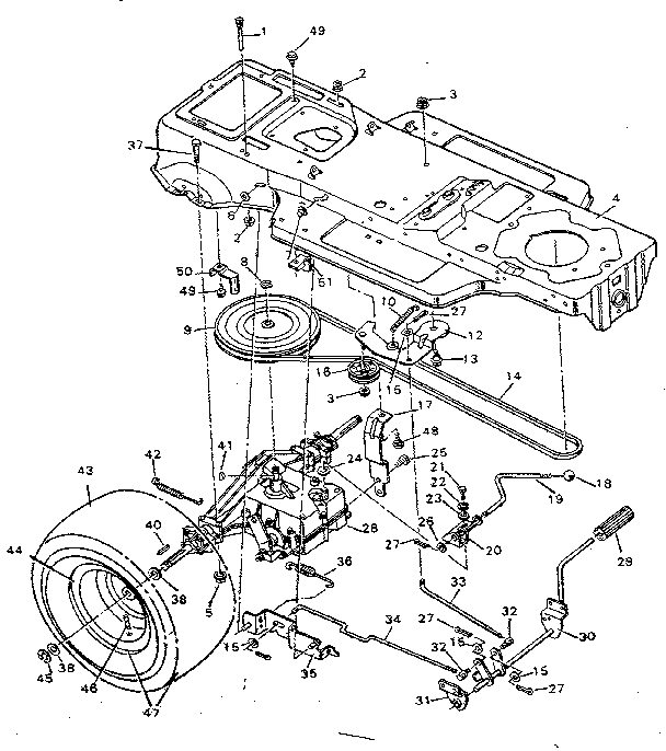 Craftsman 502255381 drive parts diagram