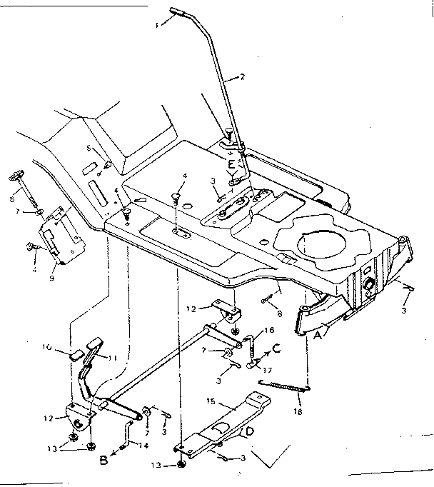 Craftsman 502255381 blade housing top half diagram