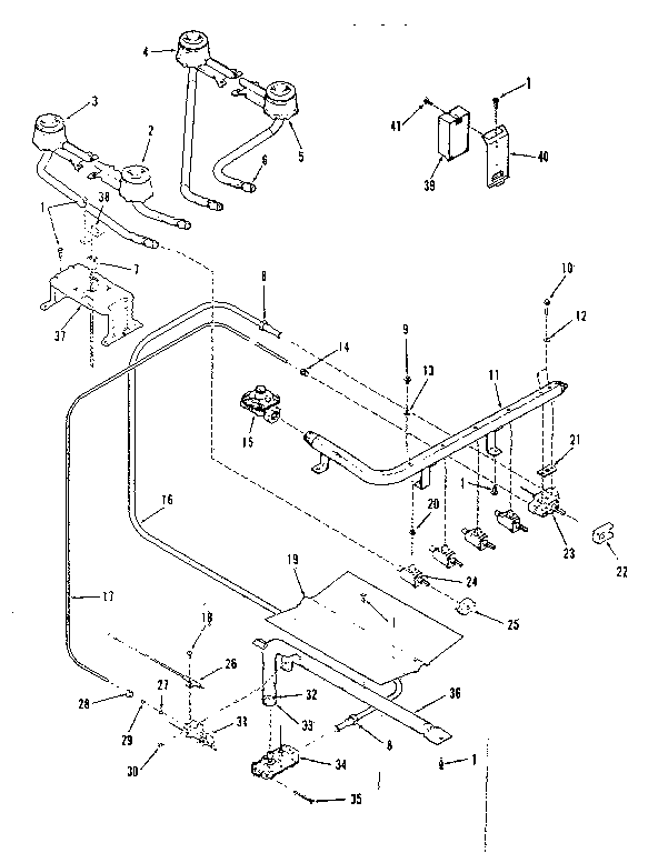 Kenmore 9113628611 burner section diagram