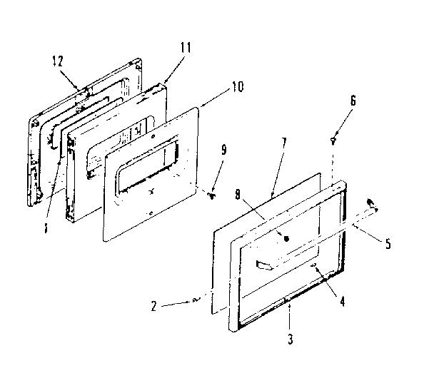 Kenmore 9113628611 911.3638611 oven door diagram