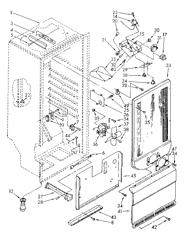 Kenmore 1068265981 liner parts diagram