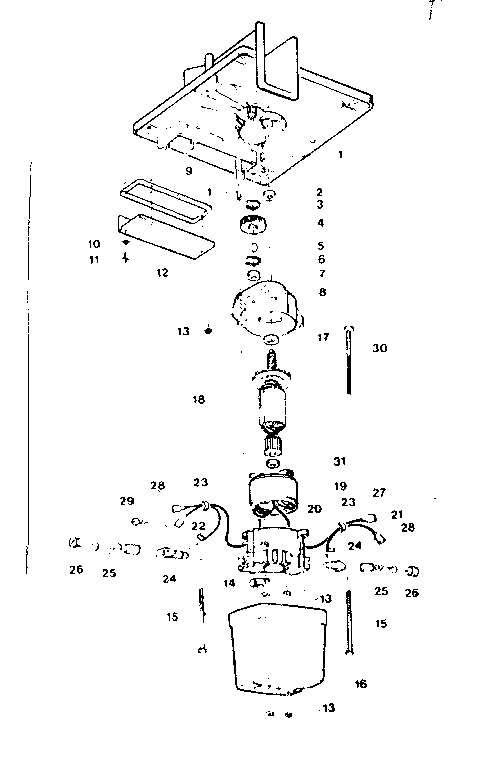 Craftsman 833796880 motor assembly diagram