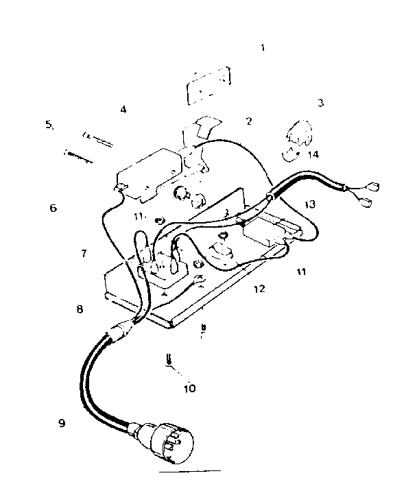 Craftsman 833796880 electrical assembly diagram