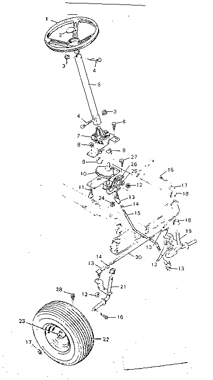 Craftsman 502255141 steering assembly diagram