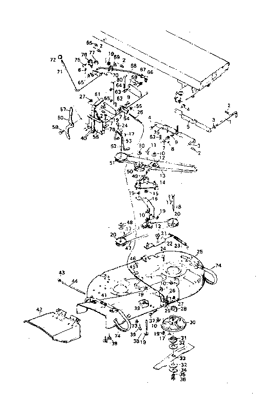 Craftsman 502255141 mower housing diagram