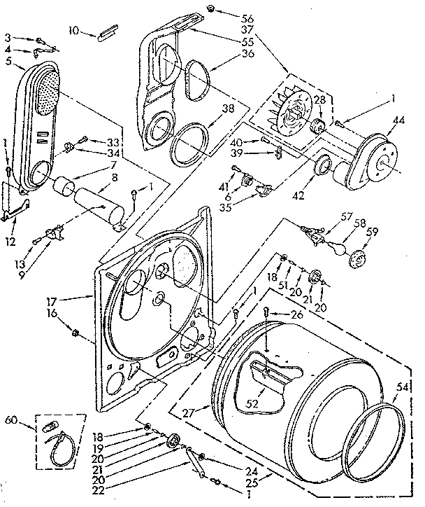 Kenmore 11087664600 bulkhead parts diagram