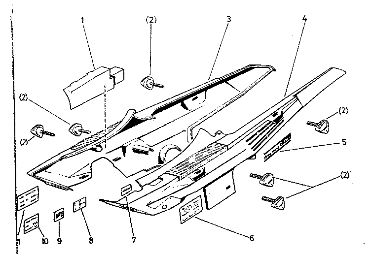 Sears 81780860 chain guard (fairings) diagram