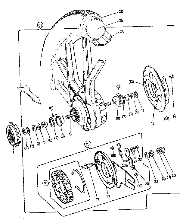 Sears 81780860 rear wheel diagram