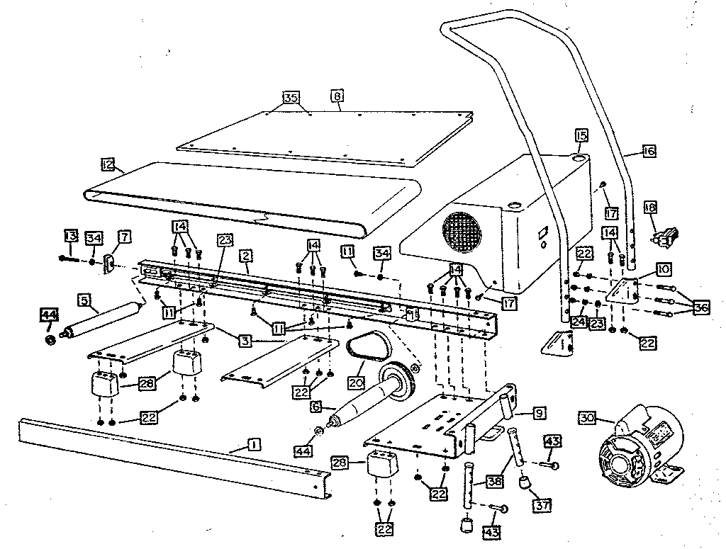 HealthMaster 8320SR unit parts diagram