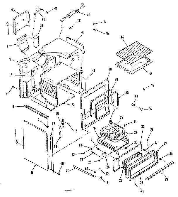 Kenmore 9113628710 body section diagram
