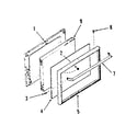 Kenmore 9113628710 oven door section diagram