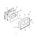 Kenmore 9113628710 oven door section diagram