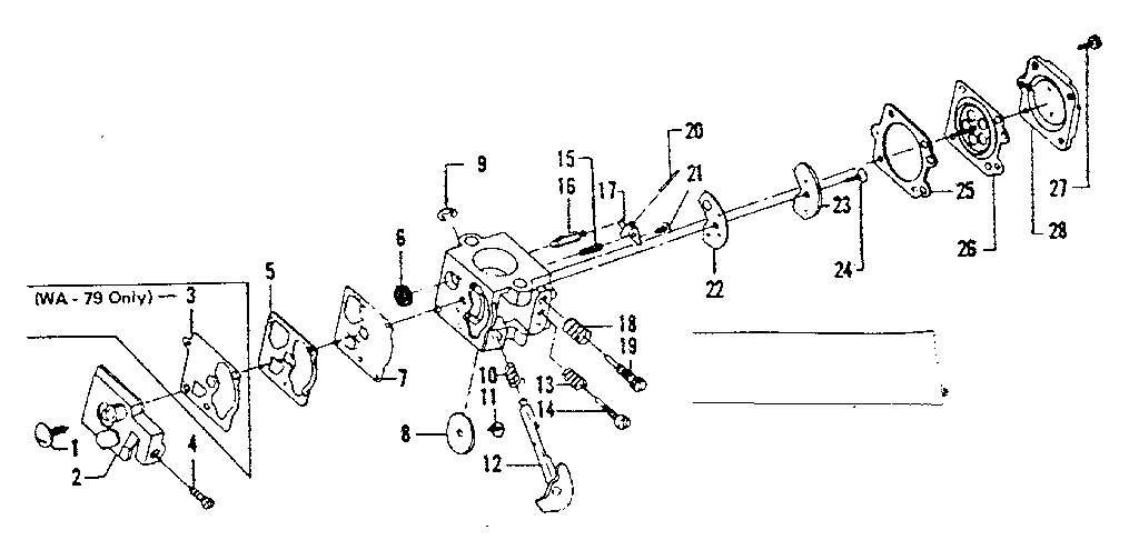 Craftsman 358795520-1980 carburetor number 35148 diagram