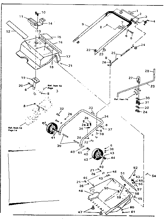 Craftsman 536883301 main frame diagram