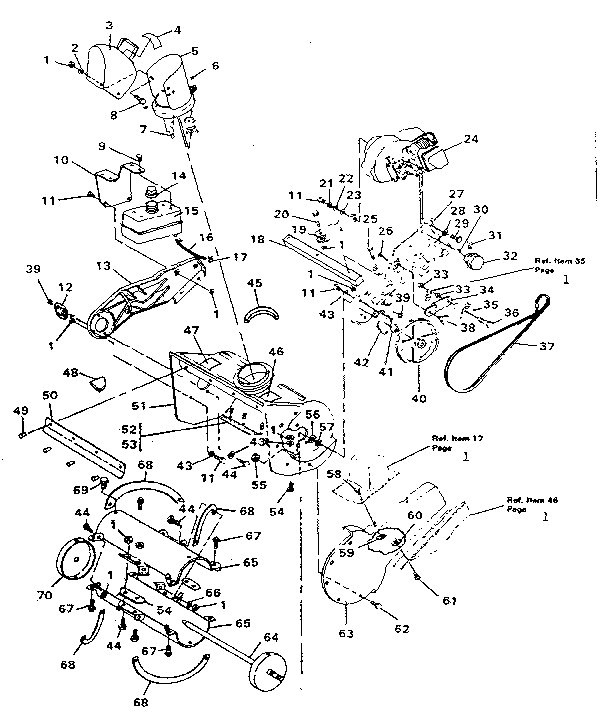 Craftsman 536883301 auger housing assembly diagram