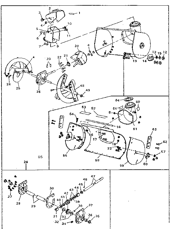 Craftsman 536884600 auger housing assembly diagram