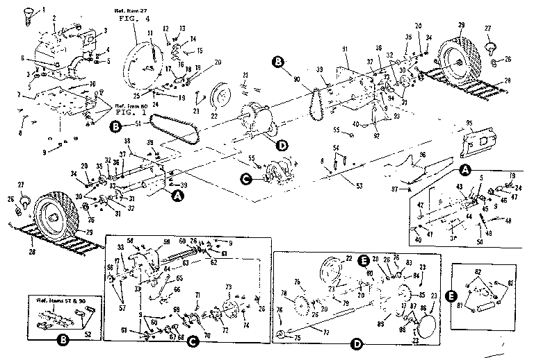 Craftsman 536906300 wheel assembly diagram