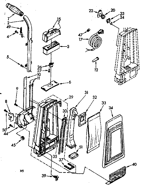 Kenmore 11630840 vacuum cleaner diagram