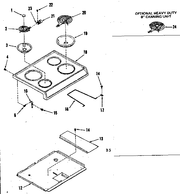 Kenmore 9119378413 main top section diagram