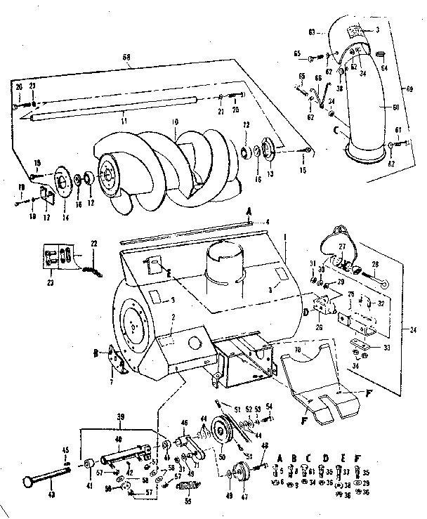 Craftsman 84226003 auger  assembly diagram