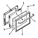 Kenmore 9117838510 oven door section diagram