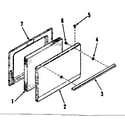 Kenmore 9117118510 oven door section diagram