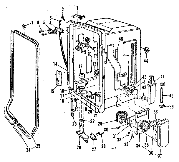 Kenmore 587733200 tub details diagram