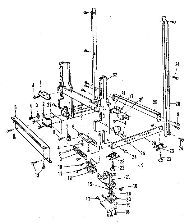 Kenmore 587733200 frame details diagram