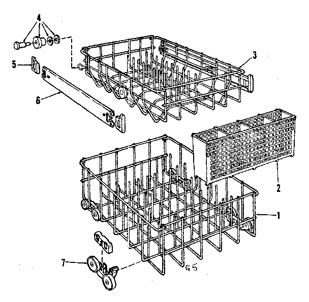 Kenmore 587733200 rack assembly diagram
