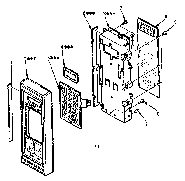Kenmore 5648898510 control panel diagram