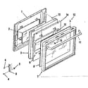 Kenmore 2784218411 full glass oven door diagram
