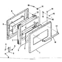 Kenmore 2783248215 visi-bake upper oven and lower broiler door diagram