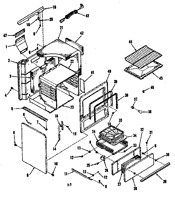 Kenmore 9117148510 body section diagram