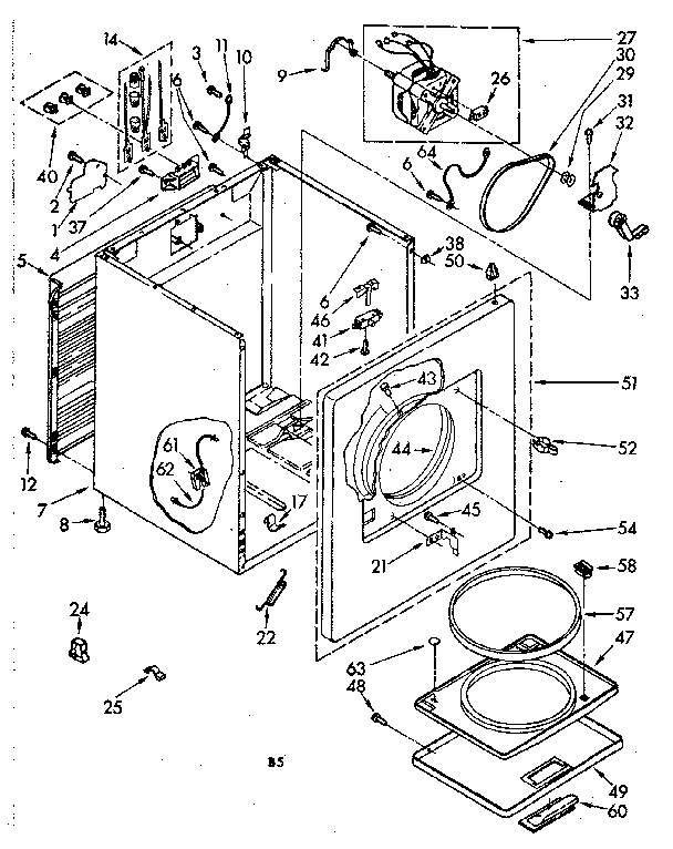 Kenmore 11086568800 cabinet parts diagram