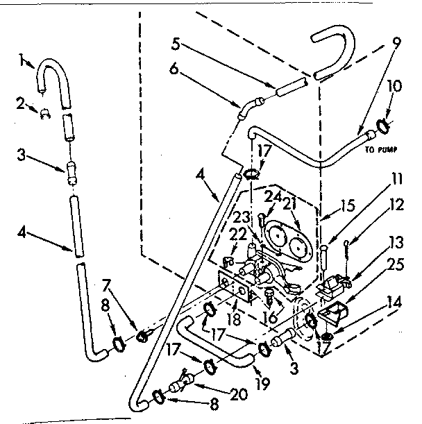 Kenmore 11083372610 water system parts (suds only) diagram