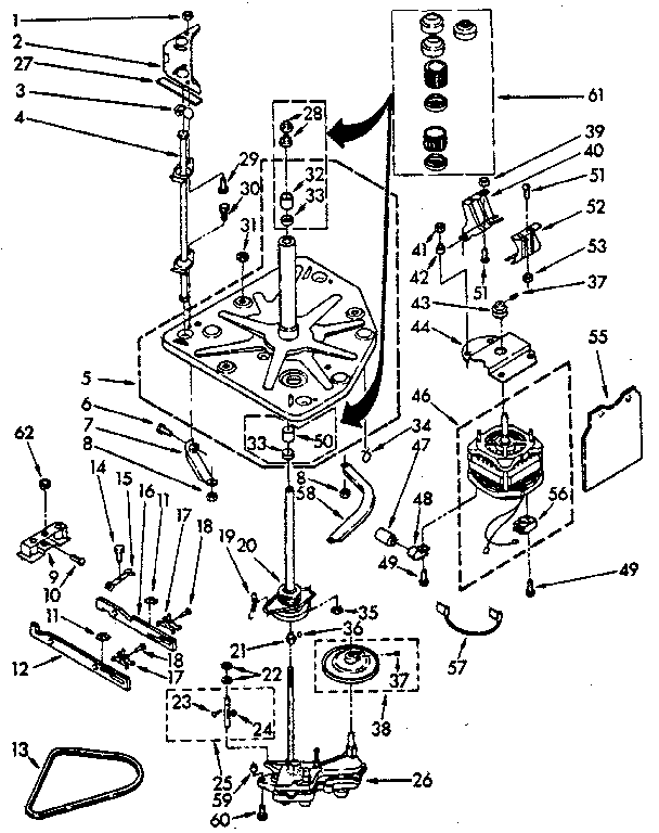 Kenmore 11082383620 drive parts diagram