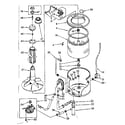 Kenmore 11083383220 tub and basket parts (suds only) diagram