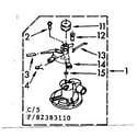Kenmore 11083383410 water pump parts diagram