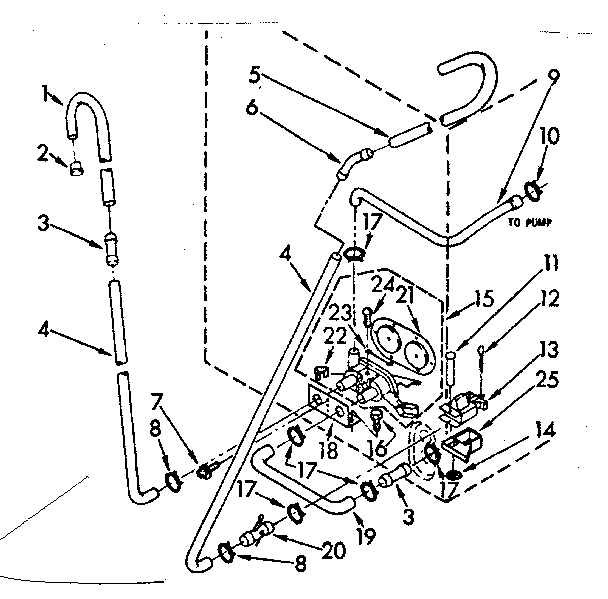 Kenmore 11082383210 water system parts diagram