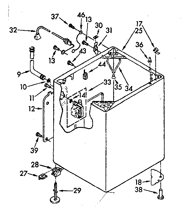 Kenmore 11082383210 cabinet parts diagram